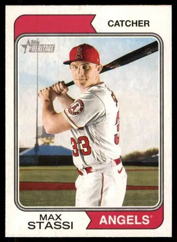2023 Topps Heritage #115 Max Stassi NM-MT Angels ID:73376 - Trading Cards