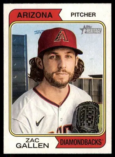 Original gloss 2023 Topps Heritage Zac Gallen baseball card near mint Diamondbacks