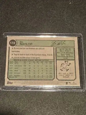 Bo Naylor baseball card from 2023 Topps Heritage Naylor Chrome Purple Refractor