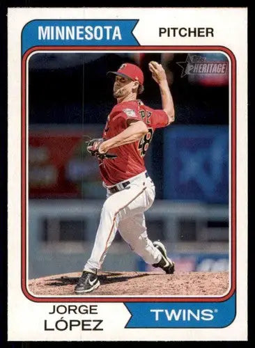 2023 Topps Heritage #240 Jorge Lopez NM-MT Twins ID:73399 - Trading Cards