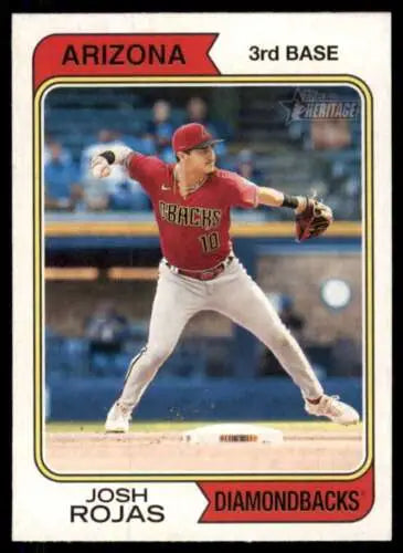 2023 Topps Heritage #280 Josh Rojas baseball card featuring original gloss finish