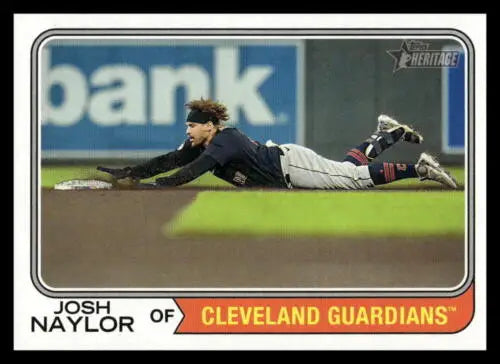 2023 Topps Heritage #33 Josh Naylor baseball card in original gloss near mint condition