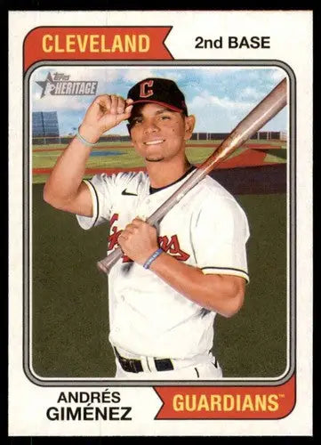 2023 Topps Heritage #361 Andres Gimenez NM-MT Guardians ID:73426 - Trading Cards