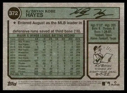 2023 Topps Heritage #372 Ke’Bryan Hayes NM-MT Pirates ID:73429 - Trading Cards