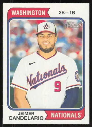 2023 Topps Heritage #391 Jeimer Candelario NM-MT Nationals ID:73433 - Trading Cards