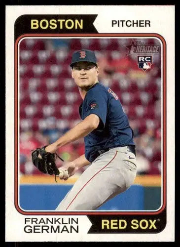 2023 Topps Heritage #77 Franklin German NM-MT RC Rookie Red Sox ID:73371 - Trading Cards