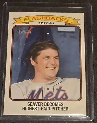 Tom Seaver baseball card from 2023 Topps Heritage series showcasing Tom Seaver baseball collectibles