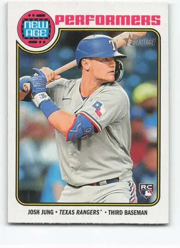2023 Topps Heritage New Age Performers #NA-17 Josh Jung NM-MT Rangers ID:73354 - Trading Cards