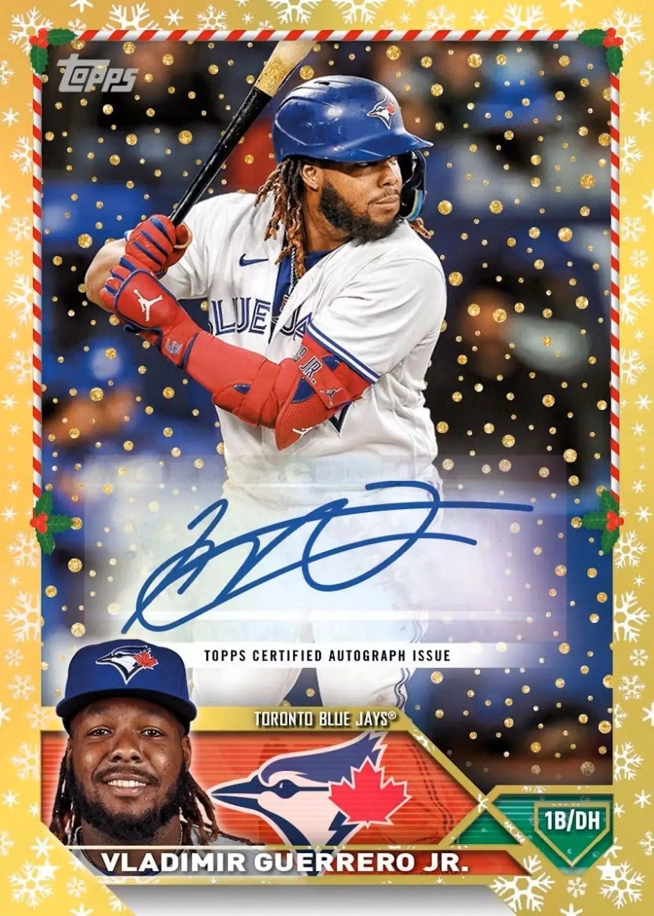 Toronto Blue Jays autographed trading card from 2023 Topps Holiday Mega Box