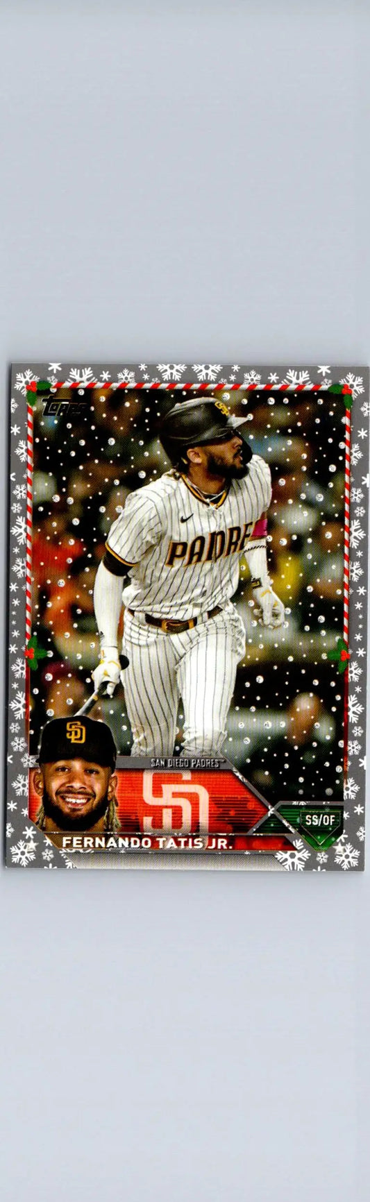 2023 Topps Holiday H166 Fernando Tatis Jr. baseball card showcasing fernando tatis