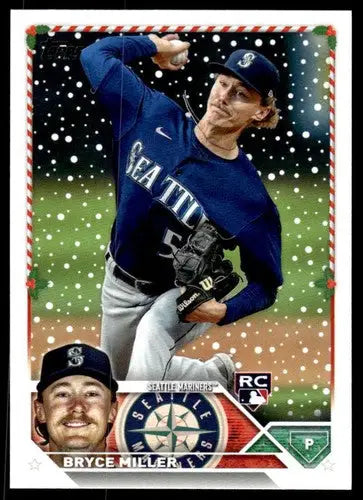Bryce Miller 2023 Topps Holiday #H65 original gloss mint RC rookie baseball card