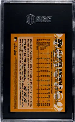 Hunter Brown Topps Hunter baseball card in SGC slab for 2023 Topps Hunter Brown series