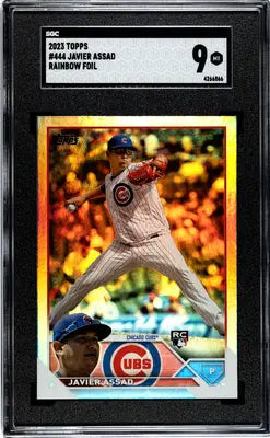 2023 Topps Javier Assad #444 Rainbow Foil Baseball SGC 9
