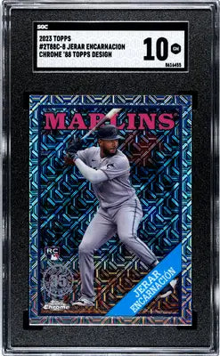 2023 Topps Jerar Encarnacion Chrome baseball card in 88 Topps design, SGC 10 grade