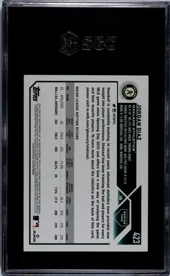 Graded Topps Jordan Diaz baseball card 2023 Topps Jordan Diaz #423 SGC 10