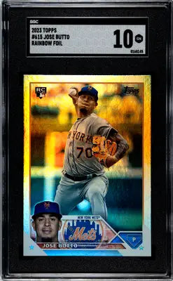 2023 Topps Jose Butto #615 Rainbow Foil Baseball Card SGC 10 graded perfect