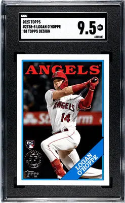 2023 Topps Logan OHoppe baseball card in SGC slab 2T88-8 graded 9.5