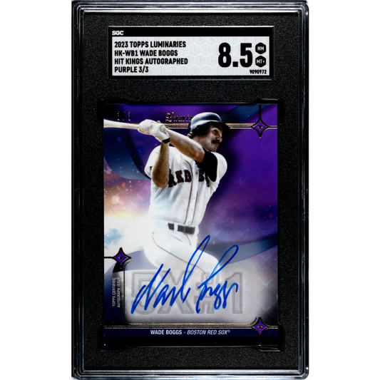 2023 Topps Luminaries #HK-WB1 Wade Boggs SGC 8.5 NM/MT+ Auto 3/3 Boston Red Sox Baseball Card