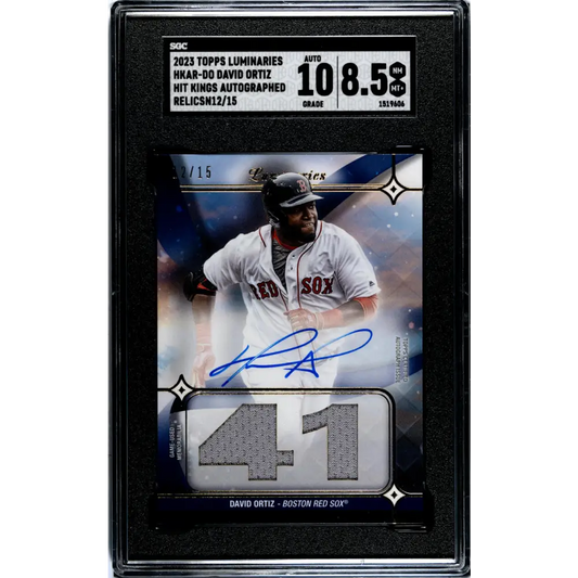 2023 Topps Luminaries #HKAR-DO David Ortiz SGC 8.5 NM/MT+ MEM Auto 12/15 Boston Red Sox Baseball Card