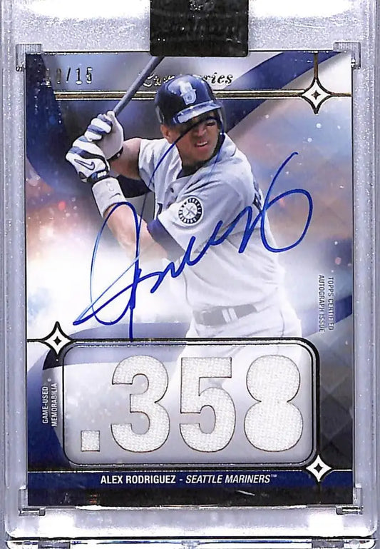 Alex Rodriguez Seattle Mariners Topps Luminaries baseball card with auto autograph