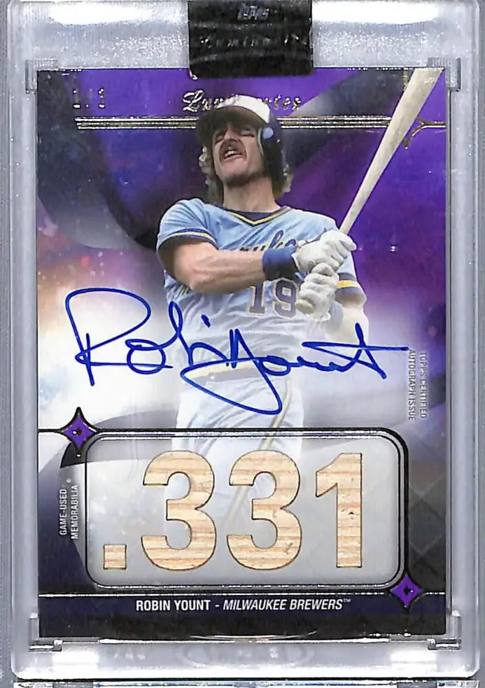 Signed Robin Yount 2023 Topps Luminaries baseball card for Milwaukee Brewers collectors