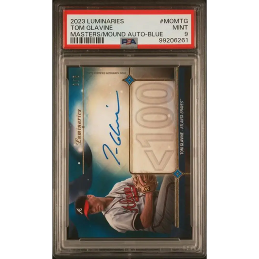 2023 Topps Luminaries #MOMTG Tom Glavine PSA 9 MINT Auto 2/5 Atlanta Braves Baseball Card