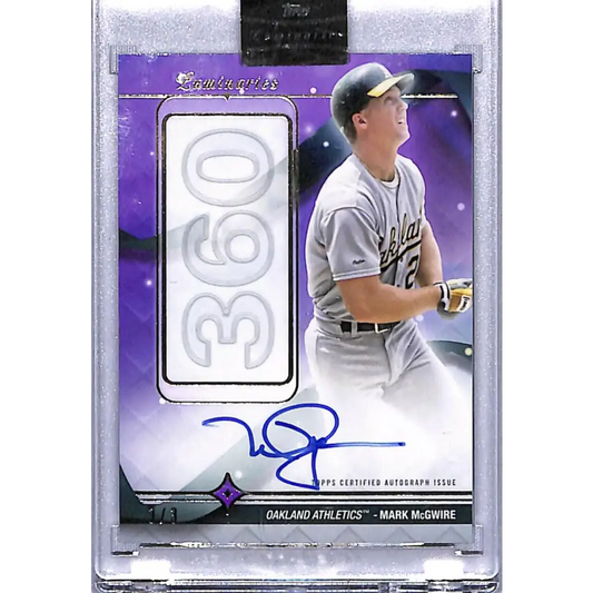 2023 Topps Luminaries Purple #HRKMM2 Mark McGwire NM-MT Auto 3/3 Oakland Athletics Baseball Card