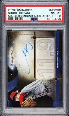 2023 Topps Luminaries Shohei Ohtani graded autographed baseball card with jersey swatch