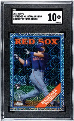 Graded 2023 Topps Masataka Yoshida Red Sox baseball card with Chrome 88 Topps design