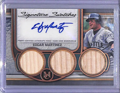 2023 Topps Museum Collection Signature Swatches #SWTRA-EM Edgar Martinez NM-MT MEM Auto 13/25 Seattle Mariners