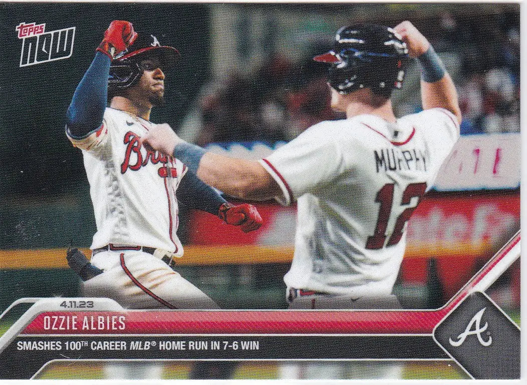 2023 TOPPS NOW #102 OZZIE ALBIES- ATLANTA BRAVES