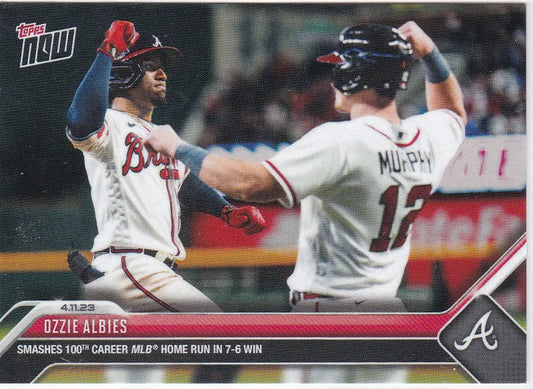 2023 TOPPS NOW #102 OZZIE ALBIES- ATLANTA BRAVES