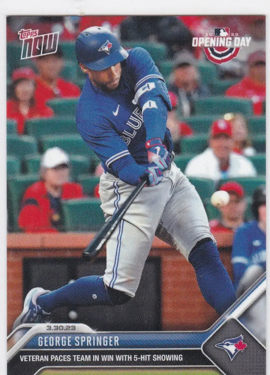 2023 TOPPS NOW #12 GEORGE SPRINGER- TORONTO BLUE JAYS