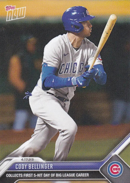Cody Bellinger baseball card 2023 TOPPS NOW Chicago Cubs Bellinger Chicago Cubs