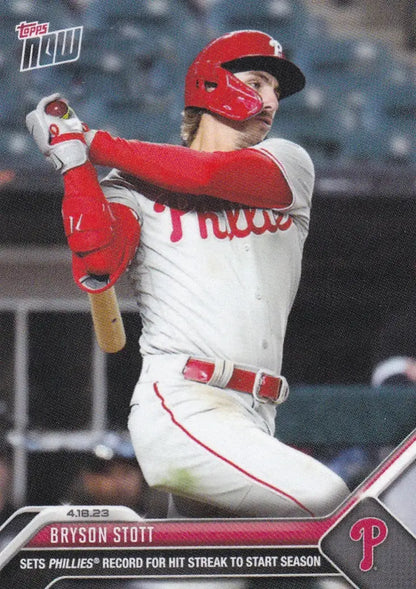 Topps Now baseball card of Bryson Stott Philadelphia Phillies 2023 product