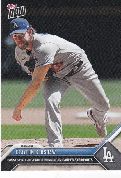 2023 TOPPS NOW #265 CLAYTON KERSHAW- LOS ANGELES DODGERS