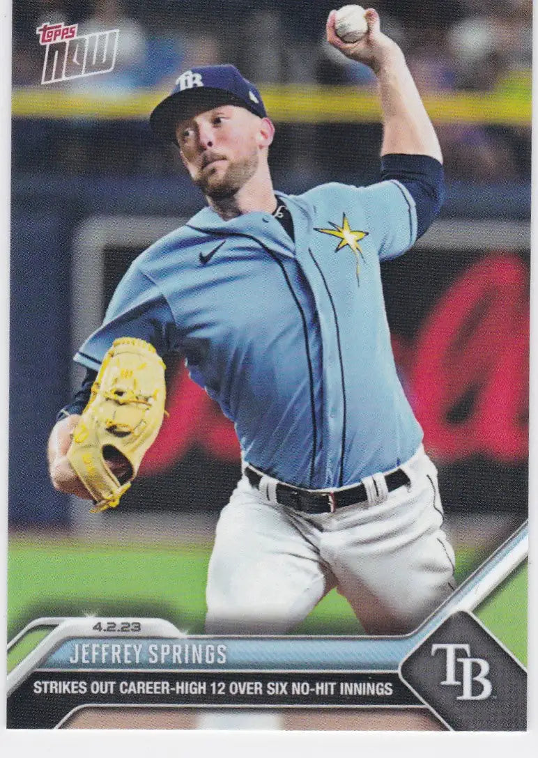 2023 TOPPS NOW #28 JEFFREY SPRINGS- TAMPA BAY RAYS