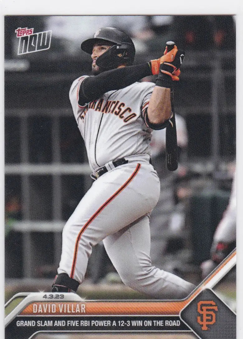 2023 TOPPS NOW #39 DAVID VILLAR- SAN FRANCISCO GIANTS