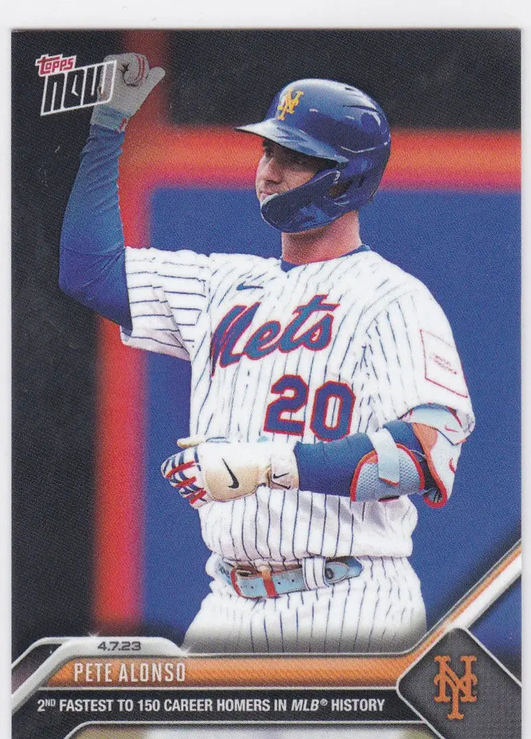 Baseball trading card of Pete Alonso of the New York Mets from 2023 TOPPS NOW series