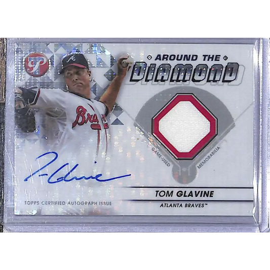 2023 Topps Pristine #ADR-TGL Tom Glavine Around The Diamond Autograph Relic Pristine Refractor #/99  Baseball Card