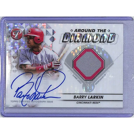 2023 Topps Pristine Around The Diamond Relic Barry Larkin EX Excellent Auto 8/99