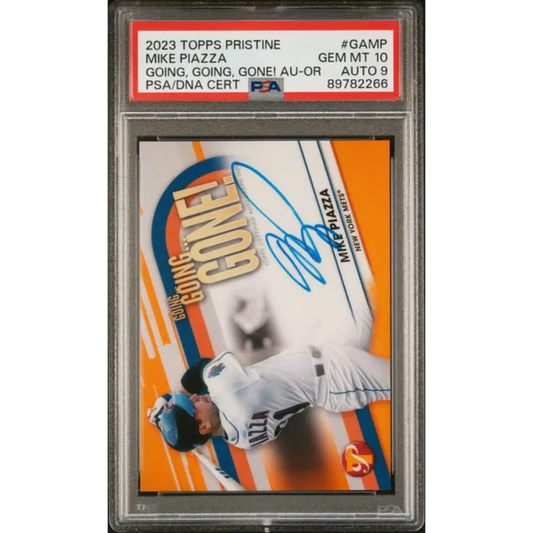 2023 Topps Pristine Orange #GA-MP Mike Piazza PSA 10 GEM MINT Auto 21/25 New York Mets Basebal