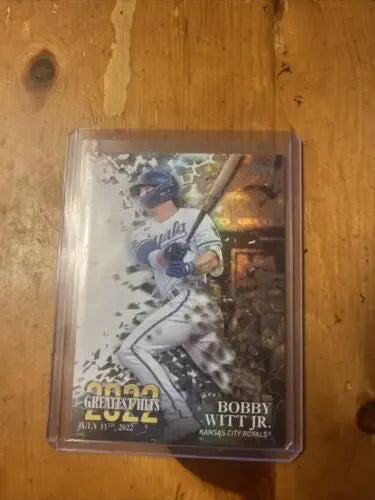 Bobby Witt Jr. baseball card from Topps Series 1 2022’s Greatest Hits collection