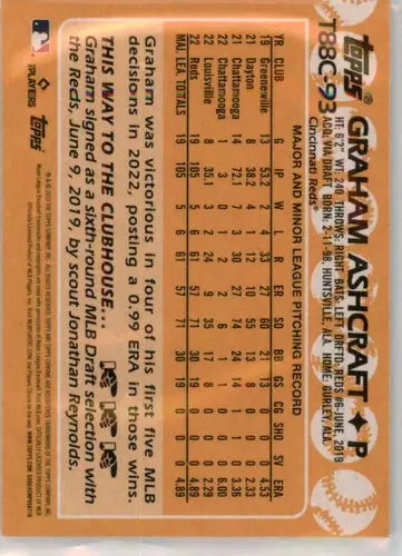 2023 Topps Series One Silver Packs Mojo Refractor #T88C-93 Graham Ashcr ID:57949 - Trading Cards