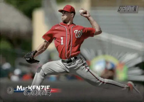 MacKenzie Gore pitching in 2023 Topps Stadium Club #258 with original gloss finish