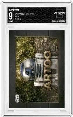 Graded Star Wars trading card featuring R2-D2 from 2023 Topps Star Wars AKA Arena Club