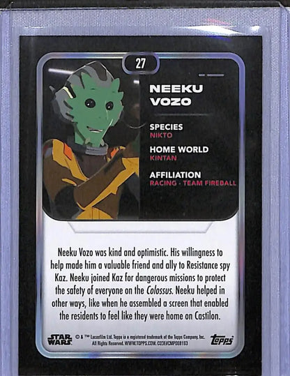 Star Wars trading card 2023 Topps Star Wars Blue Neeku Vozo NM-MT 10/50