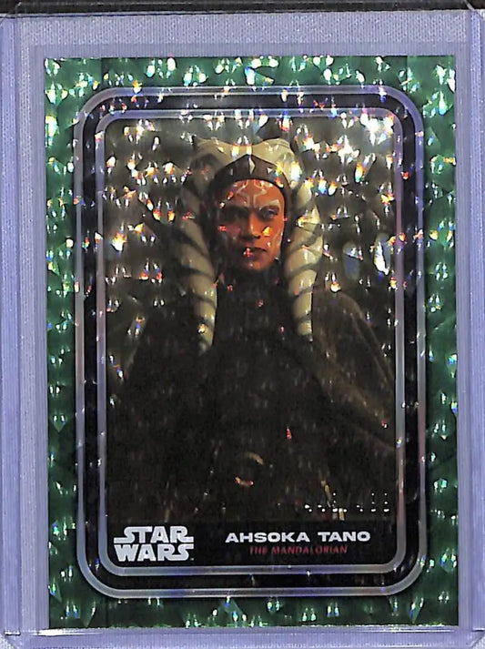 Ahsoka Tano trading card from 2023 Topps Star Wars Green series featuring Emperor Palpatine
