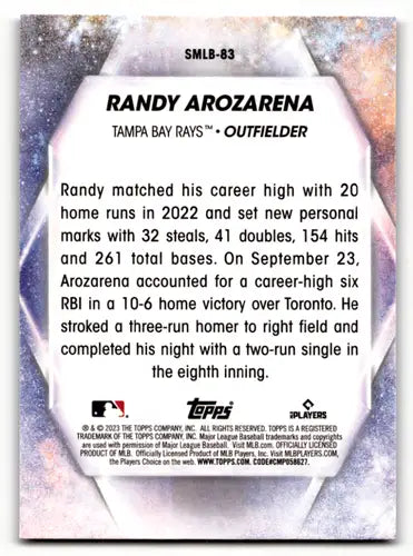 2023 Topps Update Series Stars of MLB #SMLB-83 Randy Arozarena NM-MT Ra ID:63814 - Trading Cards