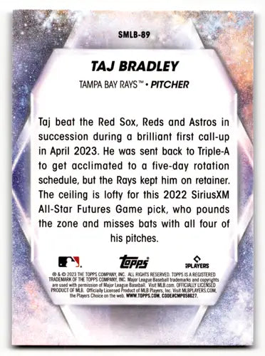 2023 Topps Update Series Stars of MLB #SMLB-89 Taj Bradley NM-MT Rays ID:63815 - Trading Cards